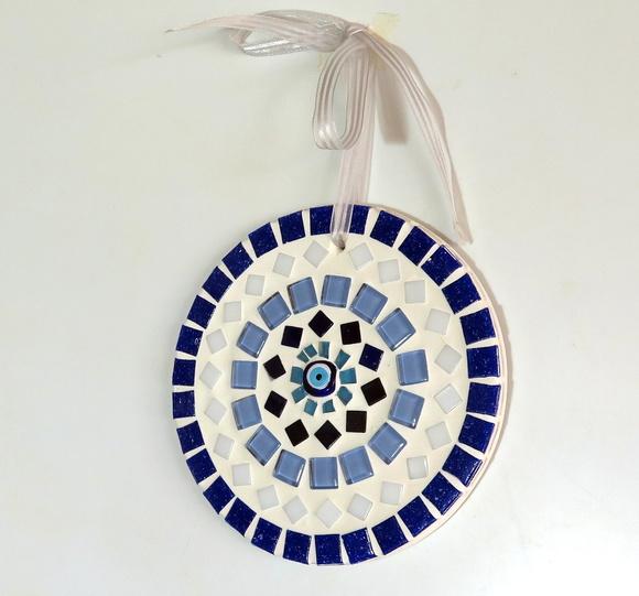 Mandala em Mosaico Olho Grego Mini