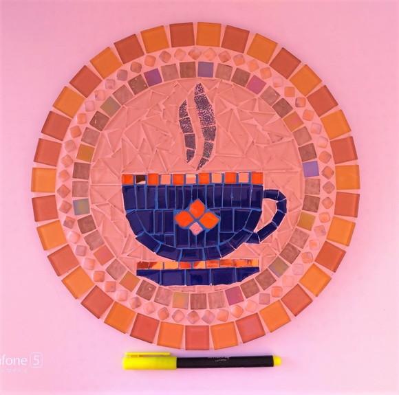 Mandala em Mosaico Xícara