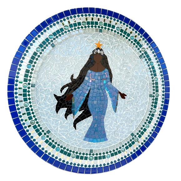 Mandala Iemanjá em Mosaico