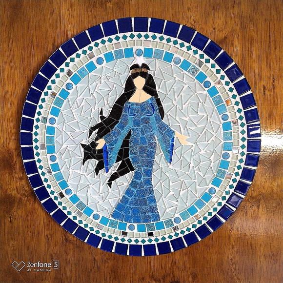 Mandala Iemanjá em Mosaico