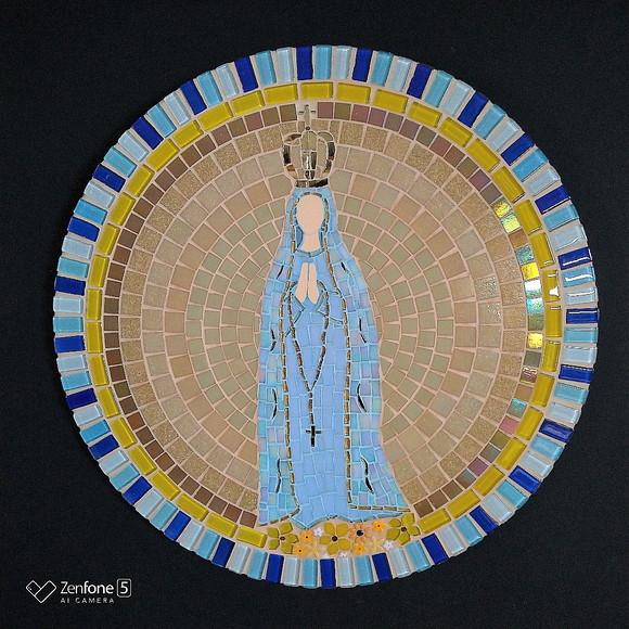 Mandala Nossa Senhora de Fátima em Mosaico