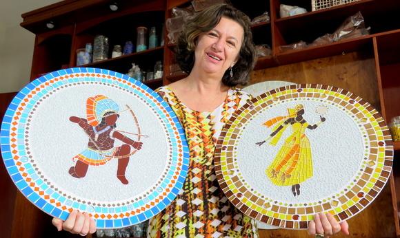 Mandala Oxum em Mosaico