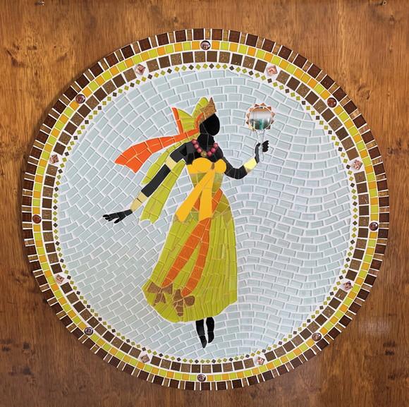 Mandala Oxum em Mosaico 68 cm