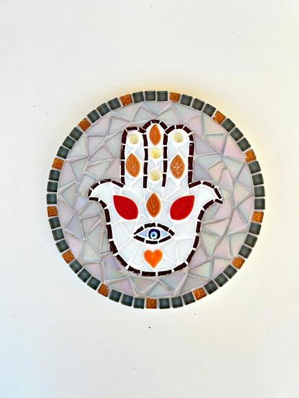 Mão de Fátima Hamsá em Mosaico