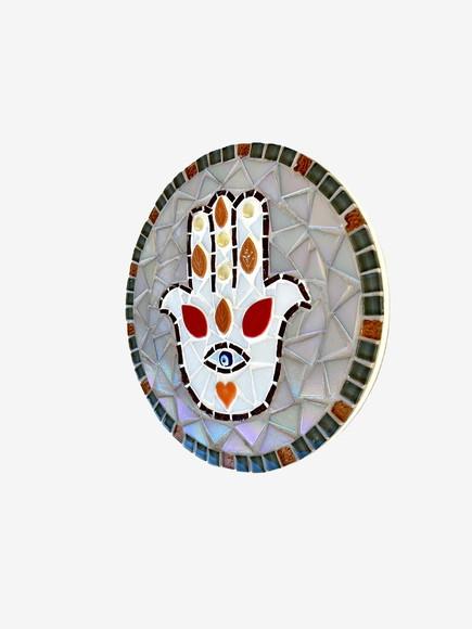 Mão de Fátima Hamsá em Mosaico