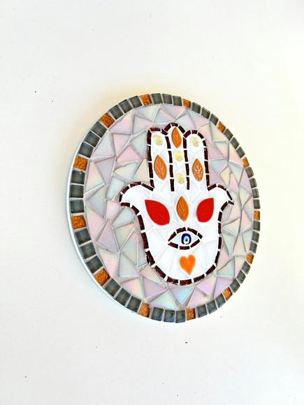 Mão de Fátima Hamsá em Mosaico