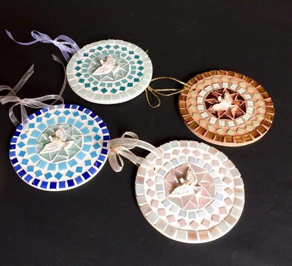 Mini Mandala Divino em Mosaico Marrom