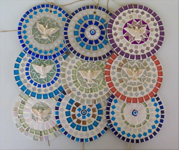 Mini Mandala em Mosaico Coração