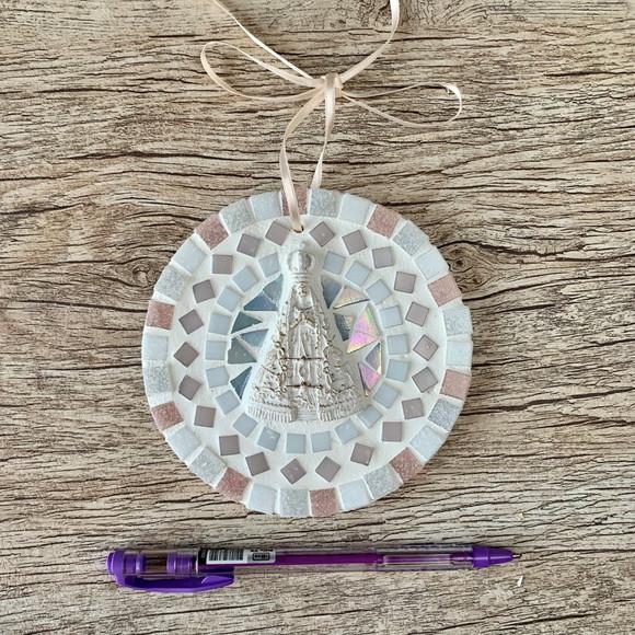 Mini Mandala em Mosaico Nossa Senhora