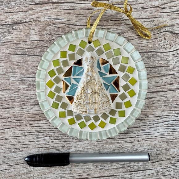 Mini Mandala em Mosaico Nossa Senhora