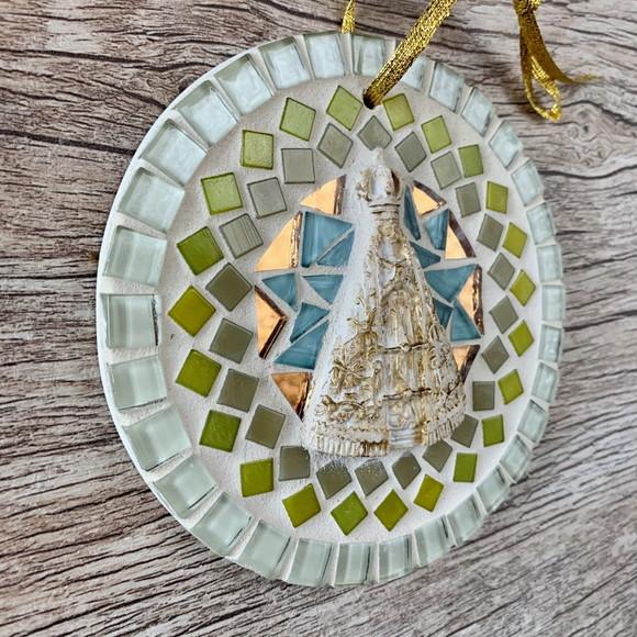 Mini Mandala em Mosaico Nossa Senhora