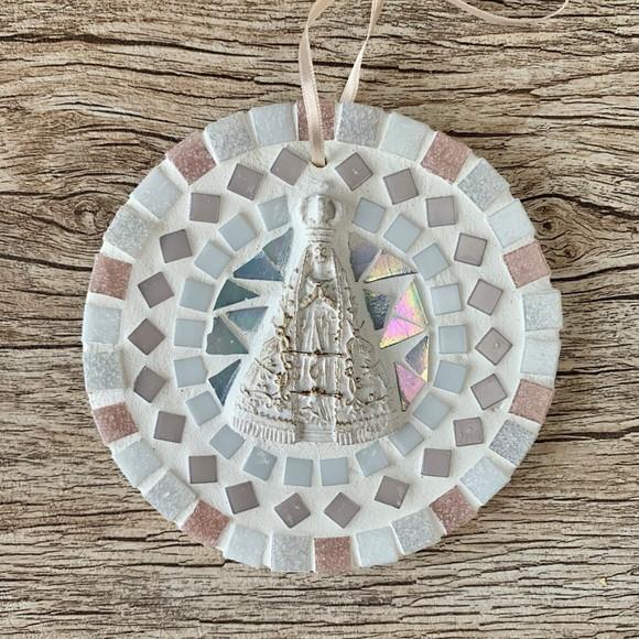 Mini Mandala em Mosaico Nossa Senhora