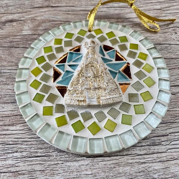 Mini Mandala em Mosaico Nossa Senhora