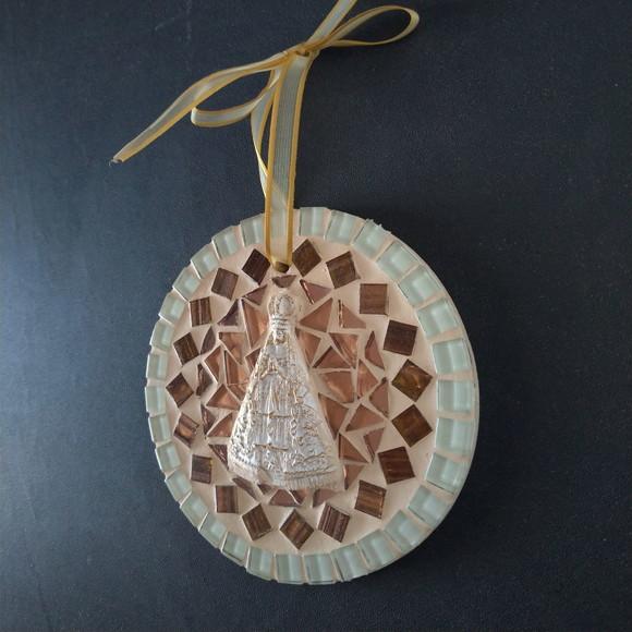 Mini Mandala em Mosaico Nossa Senhora