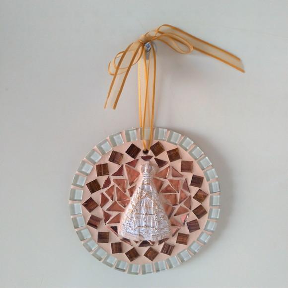 Mini Mandala em Mosaico Nossa Senhora
