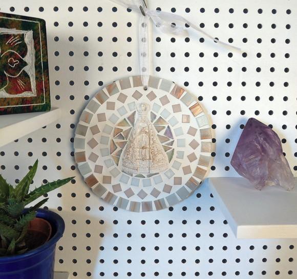 Mini Mandala em Mosaico Nossa Senhora