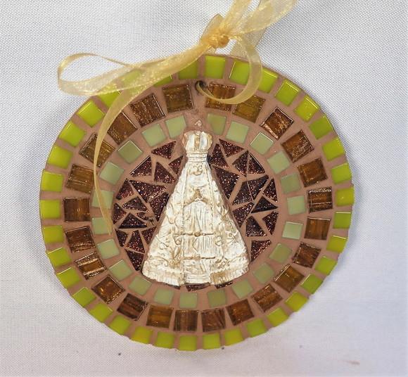 Mini Mandala em Mosaico Nossa Senhora