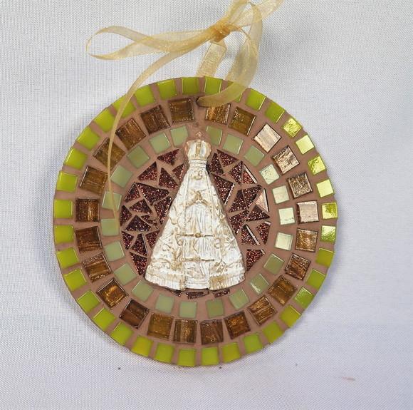 Mini Mandala em Mosaico Nossa Senhora