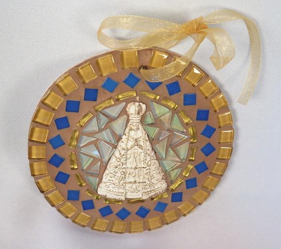 Mini Mandala em Mosaico Nossa Senhora