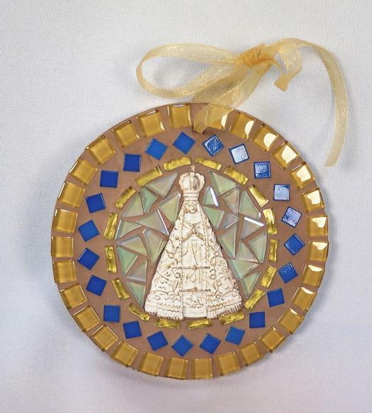 Mini Mandala em Mosaico Nossa Senhora