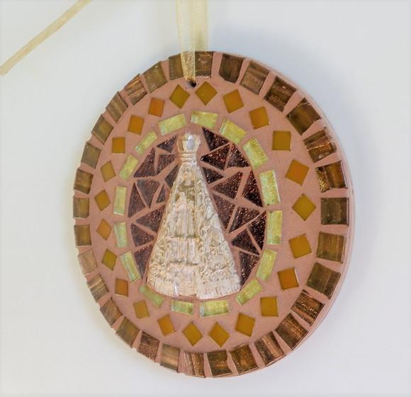 Mini Mandala em Mosaico Nossa Senhora