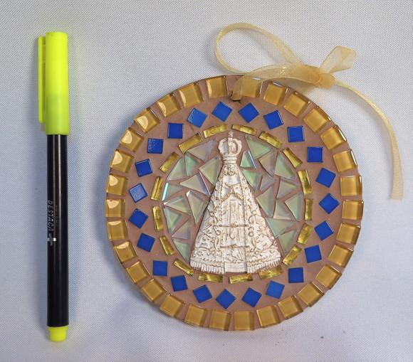 Mini Mandala em Mosaico Nossa Senhora