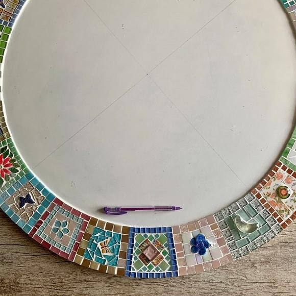 Moldura de Espelho em Patchwork de Mosaico (sem Espelho)