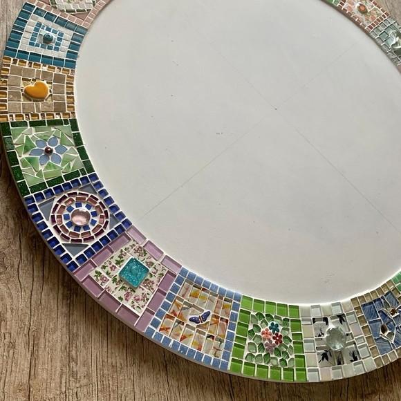 Moldura de Espelho em Patchwork de Mosaico (sem Espelho)