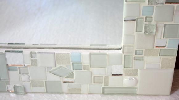 Moldura em Mosaico Branco sem Espelho