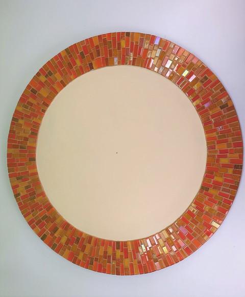 Moldura em Mosaico Laranja sem Espelho
