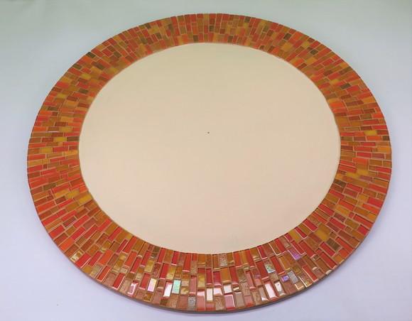 Moldura em Mosaico Laranja sem Espelho