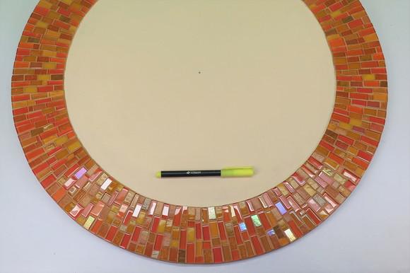 Moldura em Mosaico Laranja sem Espelho