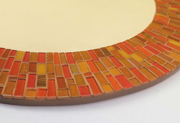 Moldura em Mosaico Laranja sem Espelho