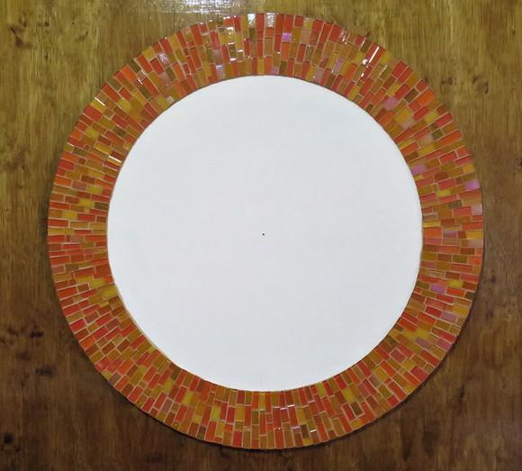 Moldura em Mosaico Laranja sem Espelho