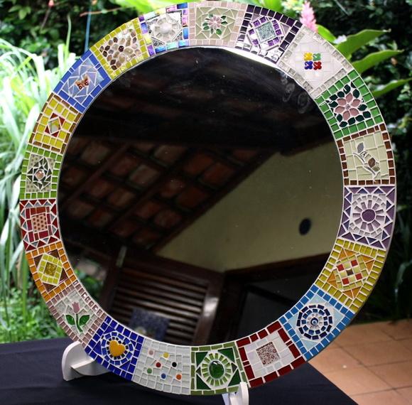 Moldura em Mosaico Patchwork sem Espelho