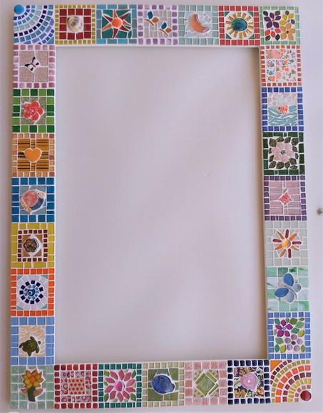 Moldura em Mosaico Patchwork sem Espelho