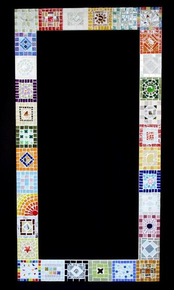 Moldura em Mosaico Quadrados Mágicos sem Espelho