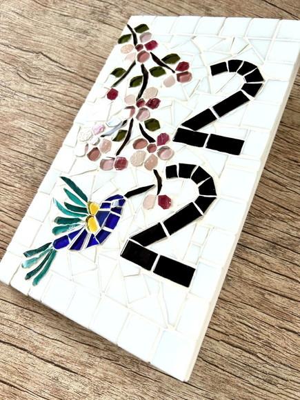 Número para Apartamento em Mosaico Cerejeira e Beija Flor