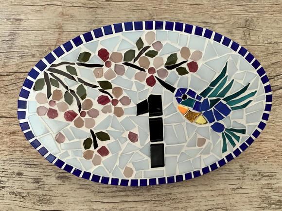 Número para Apartamento em Mosaico Cerejeira e Beija Flor