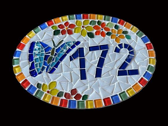 Número para Apartamento Mosaico Beija-flor