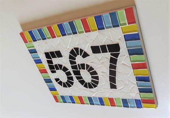 Número para Casa em Mosaico