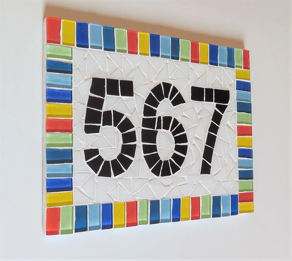 Número para Casa em Mosaico