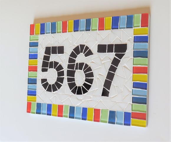 Número para Casa em Mosaico