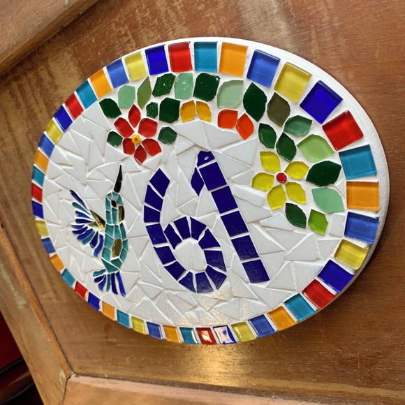 Número para Apartamento Mosaico Beija-flor