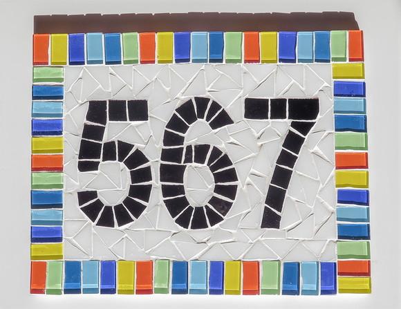 Número para Casa em Mosaico