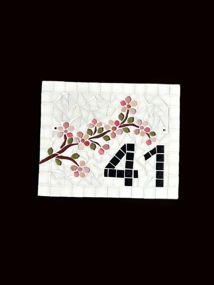 Número para Casa em Mosaico Cerejeiras