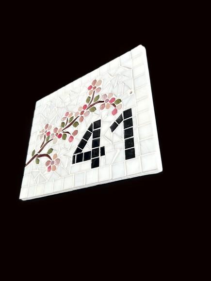 Número para Casa em Mosaico Cerejeiras