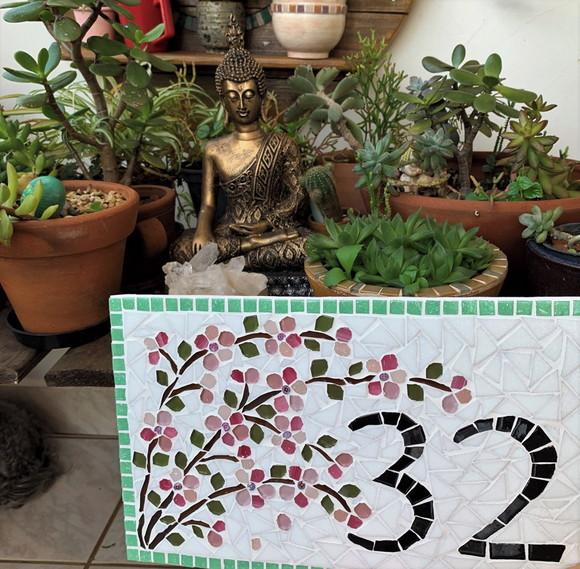 Número para Casa em Mosaico Cerejeiras