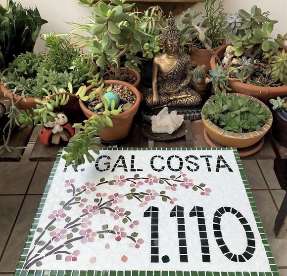 Número para Casa em Mosaico Cerejeiras