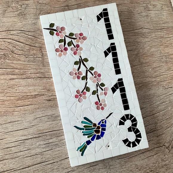 Número para Casa em Mosaico Cerejeiras 4 Dígitos